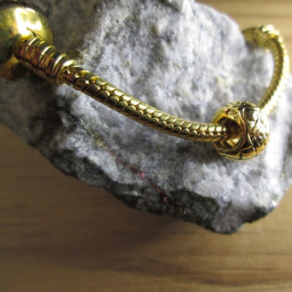 Decorative Gold Plated Sterling Silver European Charm - Picture 2 of 9